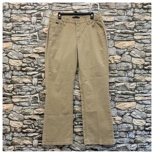 #40 Riders Lee Khaki Midrise Bootcut Jeans Pants Size 16 Instantly Slims Vintage